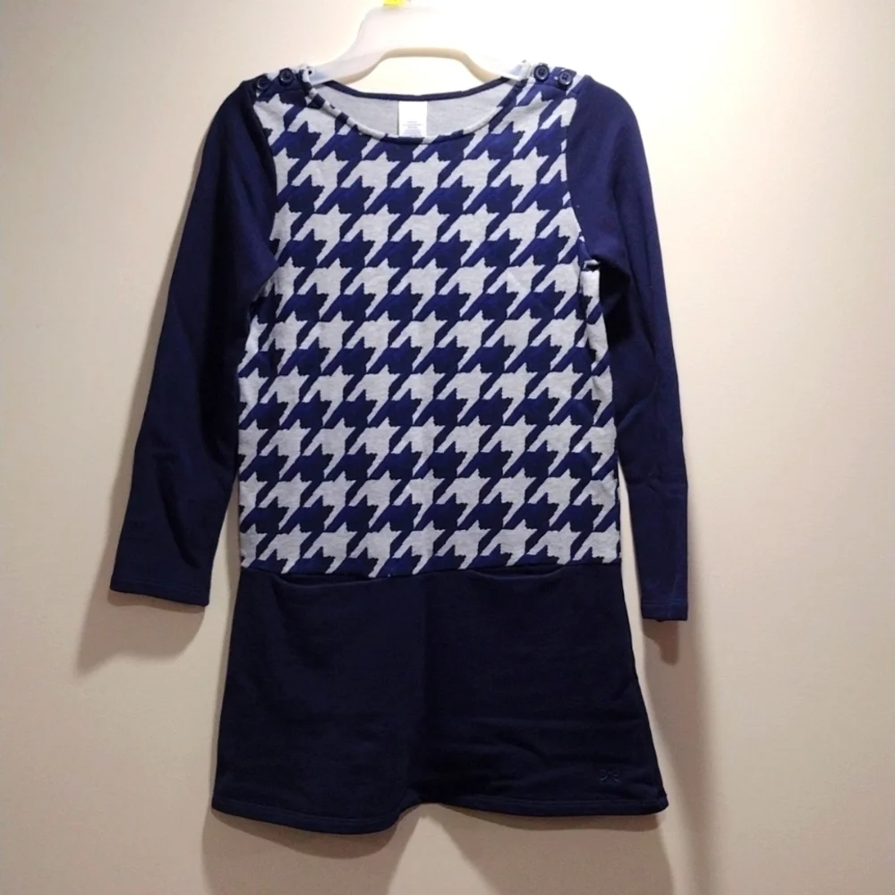 Gymboree Girl's Blue & Grey Long Sleeve Dress - Size 10 - Excellent Condition